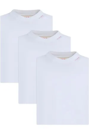 Marni Set de tres camisetas con logo bordado