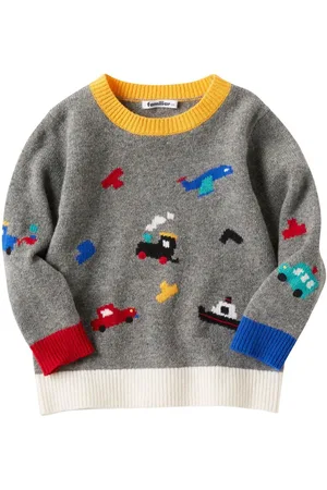 Familiar Jersey con motivo en intarsia