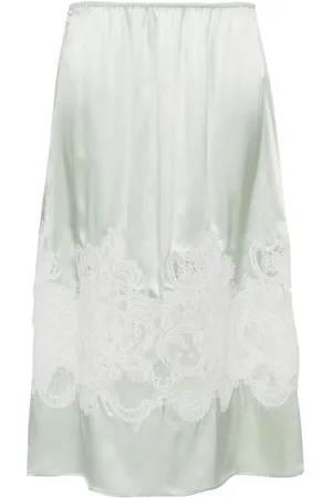 Viktor & Rolf Falda midi con detalle de encaje