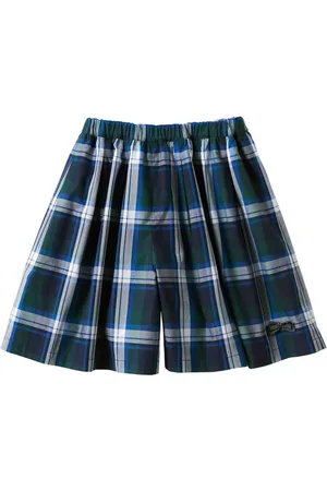 Familiar Pantalones cortos acampanados a cuadros