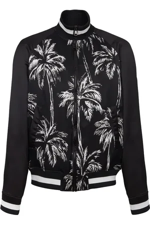 Balmain Chaqueta bomber con palmeras estampadas