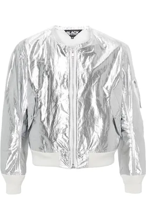 Comme des Garçons Chaqueta bómber con acabado metalizado