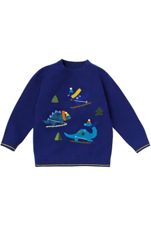 Familiar Top con motivo en intarsia