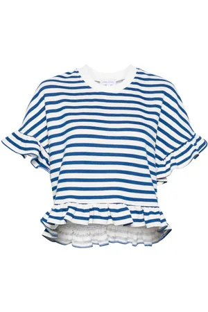 Ioana Ciolacu Sudadera Striped Peony con volantes