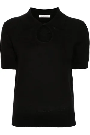 By Malene Birger Polo de canalé con abertura