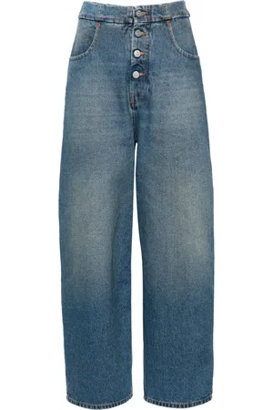 Maison Margiela Vaqueros anchos de talle alto