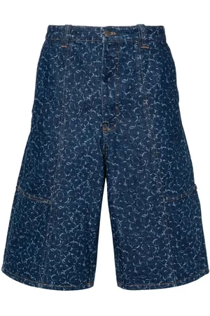 Maison Kitsuné Pantalones vaqueros cortos con estampado Abstract Daisy