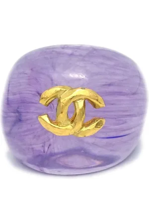 CHANEL Anillo con logo CC 1990-2000