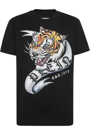 Philipp Plein Camiseta SS Tattoo con estampado de tigre