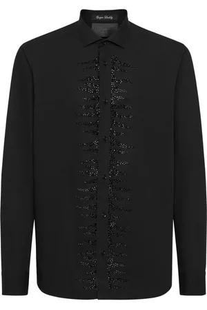 Philipp Plein Camisa con apliques de strass