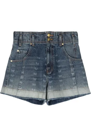 ULLA JOHNSON Pantalones vaqueros cortos con mariposas estampadas