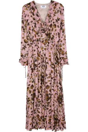 Msgm Vestido con estampado abstracto