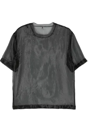 Patrizia Pepe Camiseta de organza translúcida