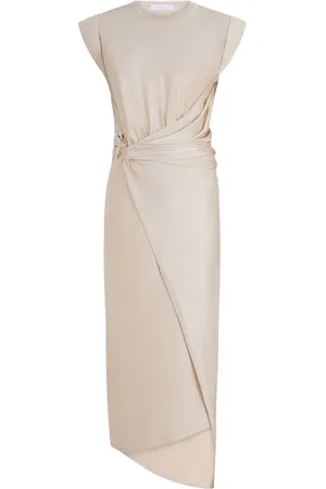 Paco rabanne Vestido midi con detalle fruncido