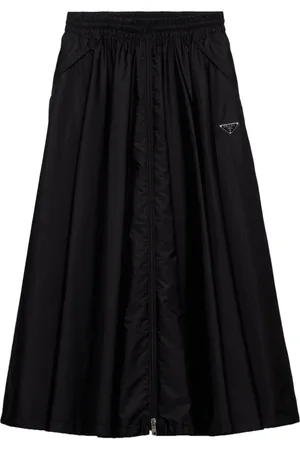 Prada Falda larga con logo triangular
