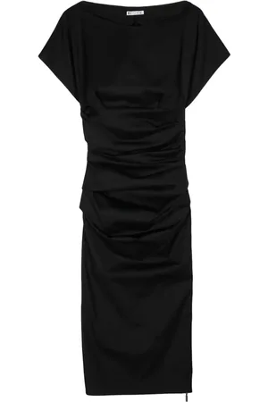 MATICEVSKI Vestido midi Yuzu fruncido