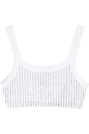 The Attico Top corto con strass