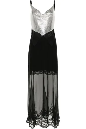 Paco rabanne Vestido largo semitranslúcido