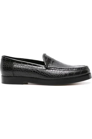 Manolo Blahnik Mocasines Dinelio con efecto de cocodrilo