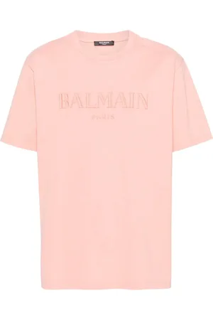 Balmain Camiseta con logo bordado