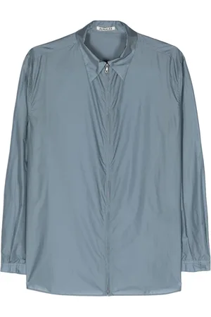 Auralee Camisa semitranslúcida con cremallera