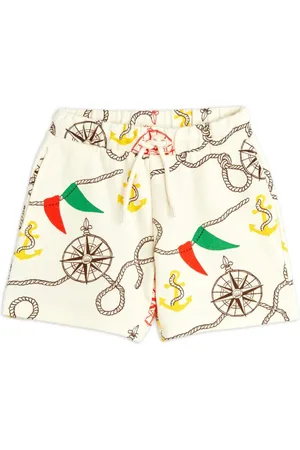 Mini Rodini Pantalones cortos con estampado Nautical
