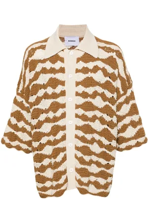 BONSAI Camisa de ganchillo con botones