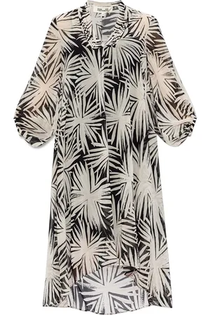 Diane von Furstenberg Vestido asimétrico con estampado gráfico