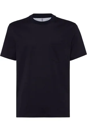 Brunello Cucinelli Camiseta con bolsillo de parche