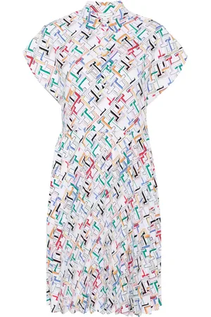 Tommy Hilfiger Vestido camisero midi con monograma TH