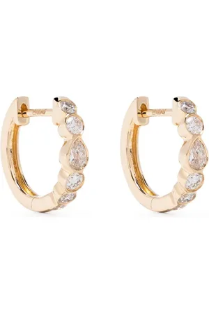 Anita Pendientes Beverly en oro amarillo de 18 ct con diamantes