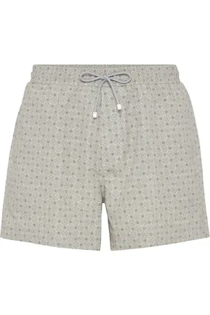 Brunello Cucinelli Bañador con estampado geométrico