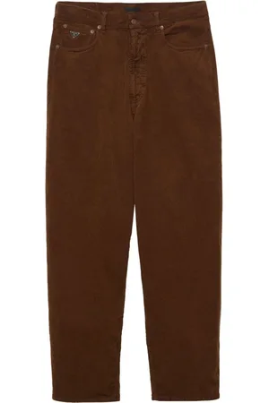 Prada Pantalones de pana con logo