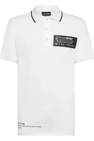 Philipp Plein Polo de piqué con logo estampado