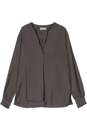BLANCA Blusa con cuello mao y manga larga