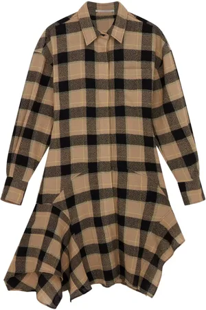 Stella McCartney Vestido camisero a cuadros