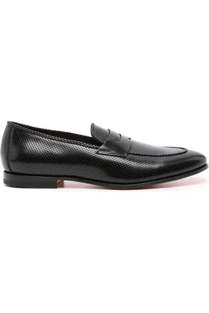 santoni Mocasines penny con perforaciones