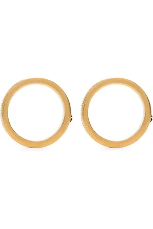 Maison Margiela Pendientes circulares grabados