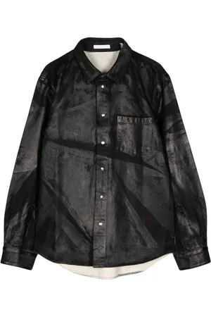 Helmut Lang Sobrecamisa vaquera con estampado brillante