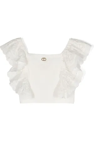 Twin-Set Blusa con detalle de volantes