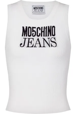 Moschino Top con logo en jacquard