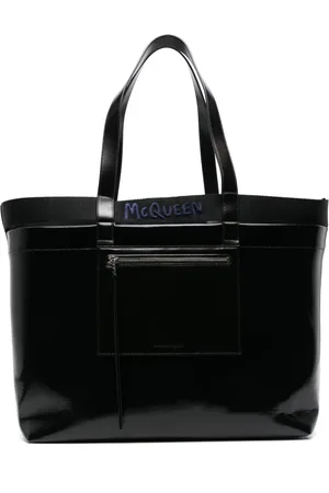 Alexander McQueen Bolso shopper con logo grabado