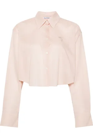 Acne Studios Camisa corta con logo bordado