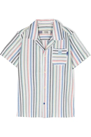 Scotch&Soda Camisa a rayas con cuello cubano