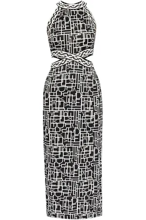 Diane von Furstenberg Vestido Zeus con logo Logo Love