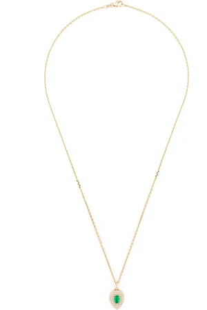 Anita Collar LouLou en oro amarillo de 18 ct con diamantes y esmeralda
