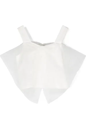 Patrizia Pepe Girl Top corto de tul con nudo