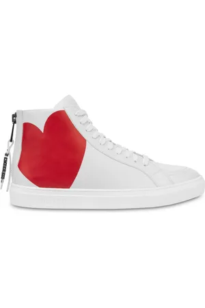 Moschino Zapatillas altas con corazón estampado