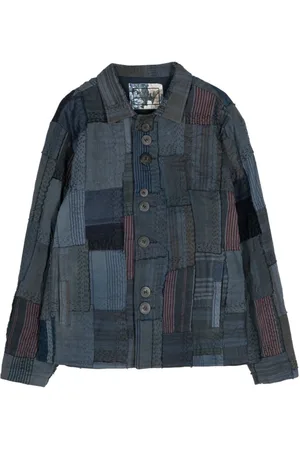 BY WALID Sobrecamisa con diseño patchwork
