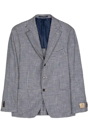 MAN ON THE BOON. Chaqueta con motivo pied de poule